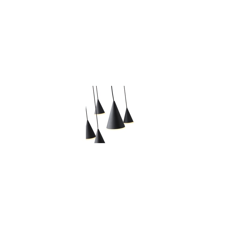 Arte Illumina Φωτιστικό Κρεμαστό LED 90W 3000K Φ1000X1200mm Μαύρο CAMPANELLE (144-16093)