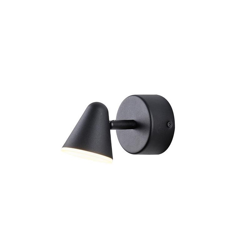 Arte Illumina Απλίκα Τοίχου 5W 3000K 80Χ135mm Μαύρο CAMPANELLE (144-16094)