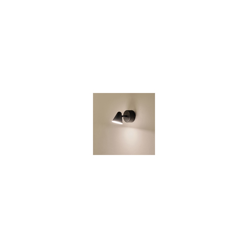 Arte Illumina Απλίκα Τοίχου 5W 3000K 80Χ135mm Μαύρο CAMPANELLE (144-16094)
