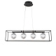 Arte Illumina Φωτιστικό Κρεμαστό Μέταλλο LED 14W 3000Κ 650lm 80X1200mm Μαύρο BOX (144-16110)