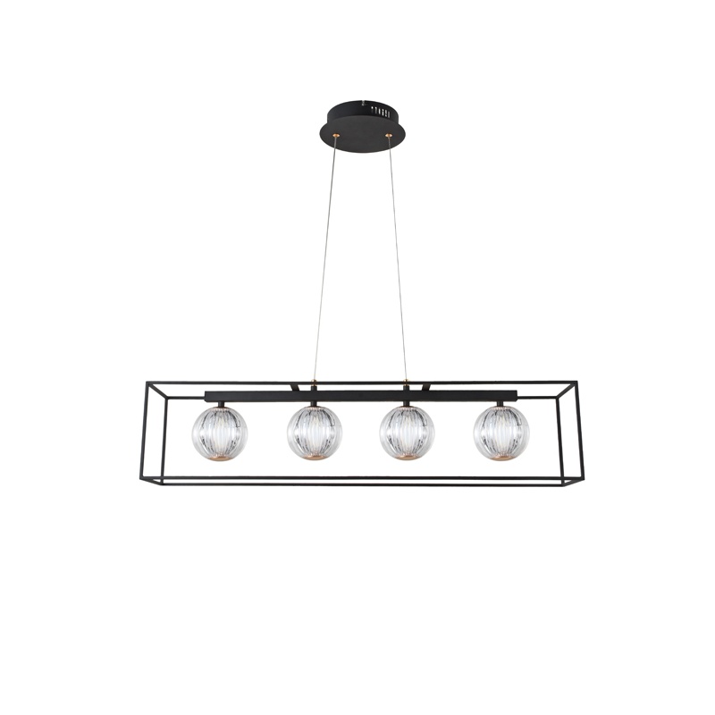 Arte Illumina Φωτιστικό Κρεμαστό Μέταλλο LED 14W 3000Κ 650lm 80X1200mm Μαύρο BOX (144-16110)