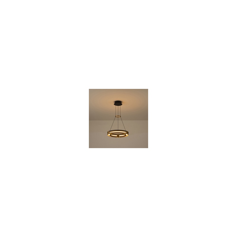 Arte Illumina Φωτιστικό Κρεμαστό LED 21W 3000K 2100lm 420X1200mm Μαύρο Χρυσό Αλουμινίου LUIS (144-17040)