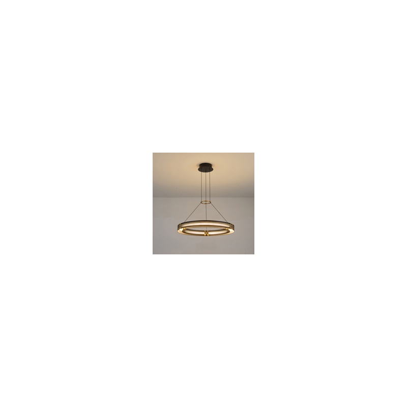 Arte Illumina Φωτιστικό Κρεμαστό LED 33W 3000K 3300lm 620X1200mm Αλουμινίου Μαύρο -Χρυσό LUIS (144-17041)