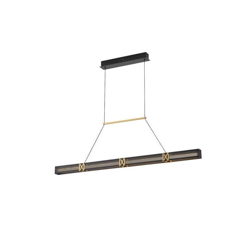 Arte Illumina Φωτιστικό Κρεμαστό LED 21W 3000K 2100lm 1200X1200mm Αλουμινίου Μαύρο -Χρυσό LUIS (144-17043)