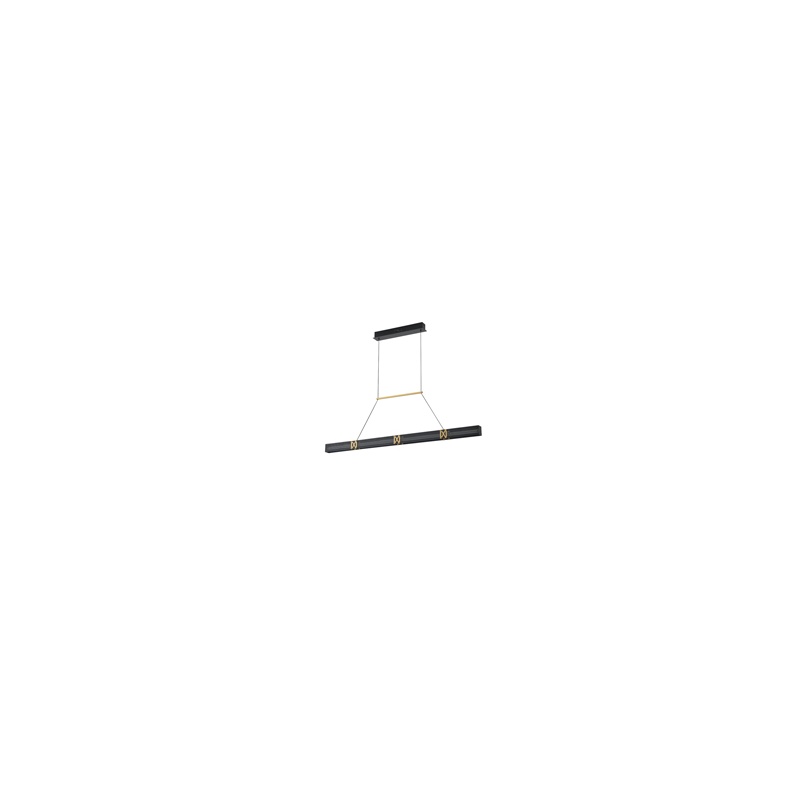 Arte Illumina Φωτιστικό Κρεμαστό LED 21W 3000K 2100lm 1200X1200mm Αλουμινίου Μαύρο -Χρυσό LUIS (144-17043)