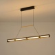 Arte Illumina Φωτιστικό Κρεμαστό LED 21W 3000K 2100lm 1200X1200mm Αλουμινίου Μαύρο -Χρυσό LUIS (144-17043)