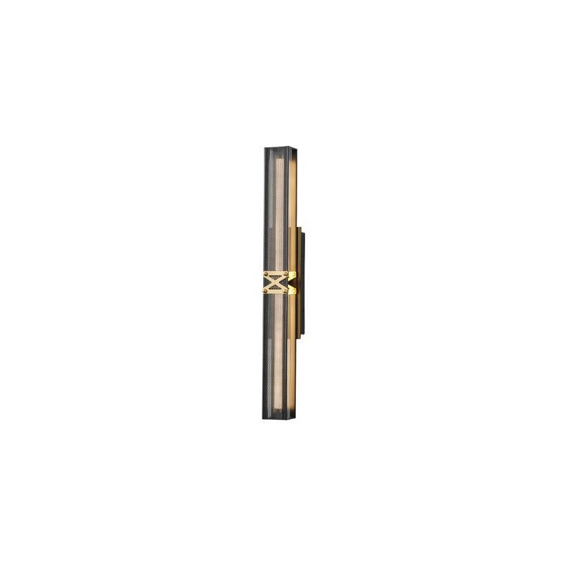 Arte Illumina Απλίκα TOIXOY LED 13W 3000K 1300lm 600X100mm Αλουμινίου Μαύρο -Χρυσό LUIS (144-17044)