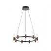 Arte Illumina Φωτιστικό Κρεμαστό LED 43W 3000K 4300lm Φ630XΗ1500mm Αλουμινίου Μαύρο Καφέ VELAS (144-17050)