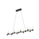 Arte Illumina Φωτιστικό Κρεμαστό LED 58W 3000K 5800lm 1200X1500mm Αλουμινίου Μαύρο Χρυσό VELAS (144-17051)