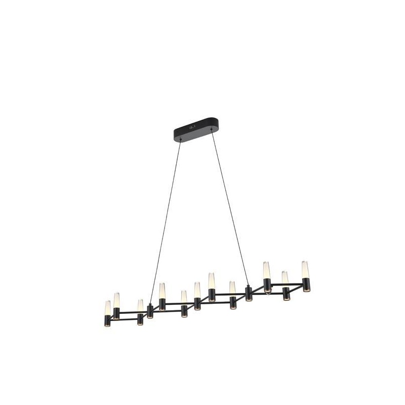 Arte Illumina Φωτιστικό Κρεμαστό LED 58W 3000K 5800lm 1200X1500mm Αλουμινίου Μαύρο Χρυσό VELAS (144-17051)