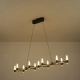 Arte Illumina Φωτιστικό Κρεμαστό LED 58W 3000K 5800lm 1200X1500mm Αλουμινίου Μαύρο Χρυσό VELAS (144-17051)