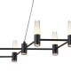 Arte Illumina Φωτιστικό Κρεμαστό LED 58W 3000K 5800lm 1200X1500mm Αλουμινίου Μαύρο Χρυσό VELAS (144-17051)