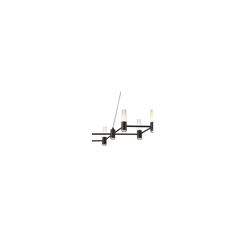 Arte Illumina Φωτιστικό Κρεμαστό LED 58W 3000K 5800lm 1200X1500mm Αλουμινίου Μαύρο Χρυσό VELAS (144-17051)