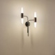 Arte Illumina Απλίκα TOIXOY LED 2X6W 3000K 1200lm 420X130mm Αλουμίνιο Μαύρο Χρυσό VELAS (144-17053)