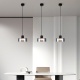 Arte Illumina Φωτιστικό Κρεμαστό Μέταλλο με Γυαλί LED 8W 3000Κ 624lm 200X115mm Γυαλί Μαύρο Γκρι NIMBUS (144-18010)