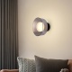 Arte Illumina Απλίκα Τοίχου Μέταλλο με Γυαλί LED 8W 3000K 624lm 200Χ200mm Μαύρο και Γραφίτης NIMBUS (144-18012)