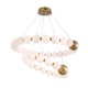 Arte Illumina Φωτιστικό Κρεμαστό Μέταλλο LED 40W 3000K 2730lm 720X1275mm Μπρονζέ με Λευκό TREA (144-18041)