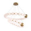 Arte Illumina Φωτιστικό Κρεμαστό Μέταλλο LED 40W 3000K 2730lm 720X1275mm Μπρονζέ με Λευκό TREA (144-18041)