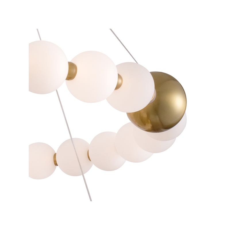 Arte Illumina Φωτιστικό Κρεμαστό Μέταλλο LED 40W 3000K 2730lm 720X1275mm Μπρονζέ με Λευκό TREA (144-18041)
