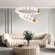 Arte Illumina Φωτιστικό Κρεμαστό Μέταλλο LED 40W 3000K 2730lm 720X1275mm Μπρονζέ με Λευκό TREA (144-18041)