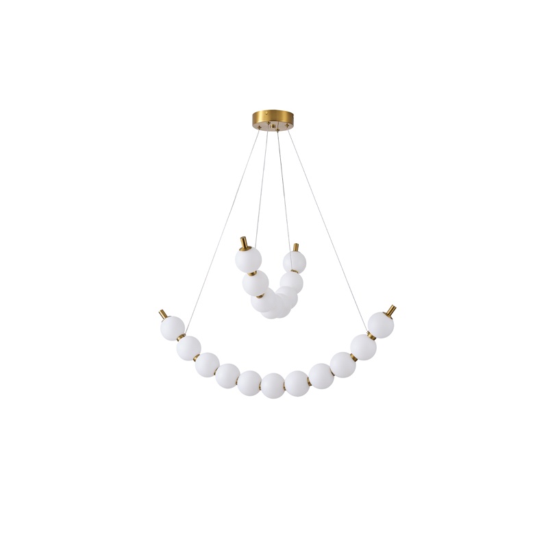 Arte Illumina Φωτιστικό Κρεμαστό Μέταλλο LED 19W 3000K 1170lm 800X1420mm Μπρονζέ με Λευκό TREA (144-18042)