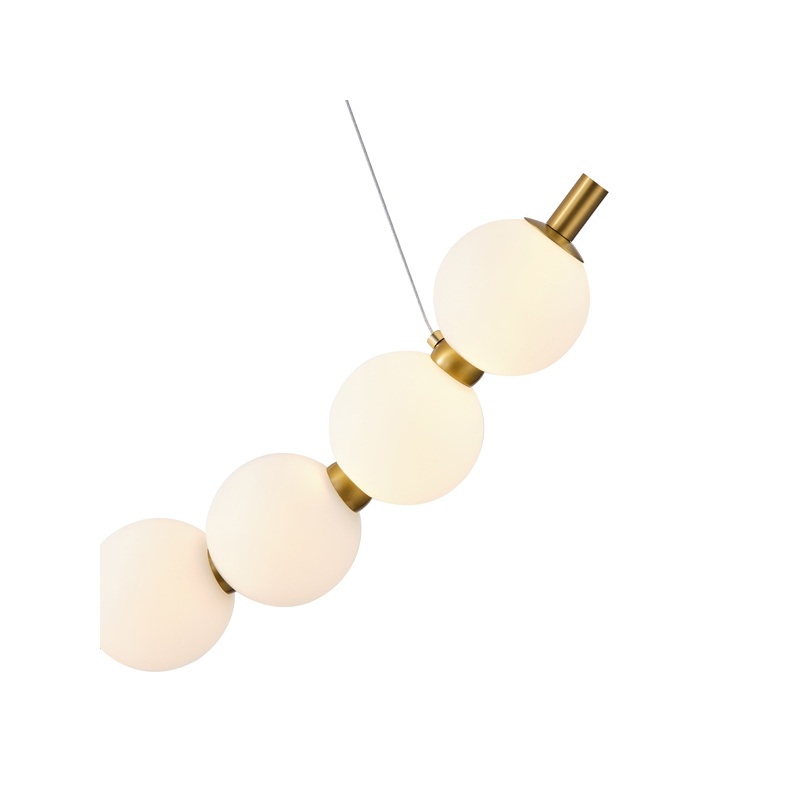 Arte Illumina Φωτιστικό Κρεμαστό Μέταλλο LED 19W 3000K 1170lm 800X1420mm Μπρονζέ με Λευκό TREA (144-18042)