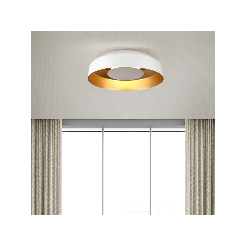 Arte Illumina Πλαφονιέρα Λευκό - Χρυσό 20W 3000K 1482Lm Φ400mm STIGMA (144-18058)