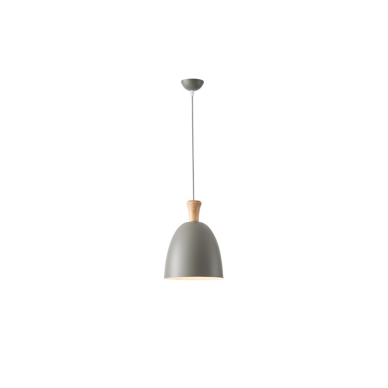 Arte Illumina Φωτιστικό Κρεμαστό Μεταλλικό1XΕ27 Max 15W 230X230mm Γκρι SIMPLO (144-24121)