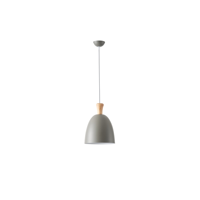 Arte Illumina Φωτιστικό Κρεμαστό Μεταλλικό1XΕ27 Max 15W 230X230mm Γκρι SIMPLO (144-24121)
