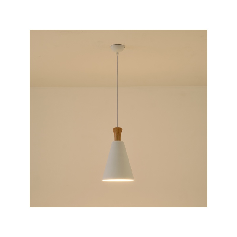 Arte Illumina Φωτιστικό Κρεμαστό Μεταλλικό1XΕ27 Max 15W 200X1380mm Άσπρο SIMPLO (144-24130)