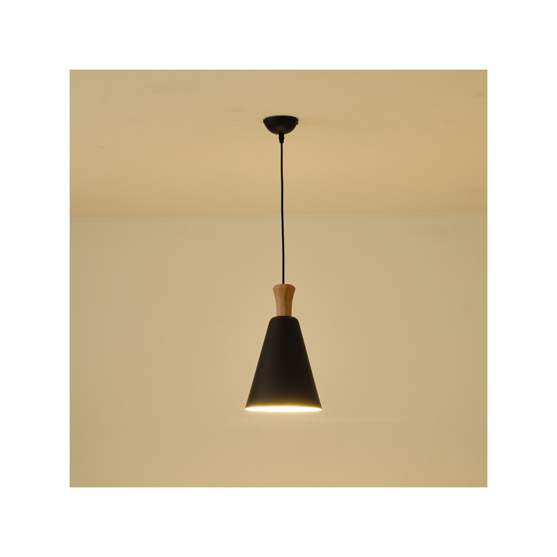 Arte Illumina Φωτιστικό Κρεμαστό Μεταλλικό1XΕ27 Max 15W 200X1380mm Μαύρο SIMPLO (144-24131)