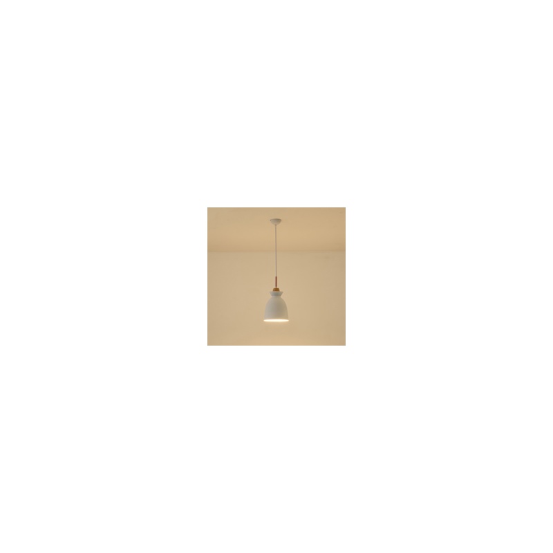 Arte Illumina Φωτιστικό Κρεμαστό Μεταλλικό1XΕ27 Max 15W 195X1294mmΆσπρο SIMPLO (144-24137)
