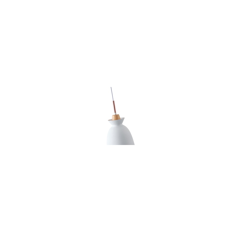Arte Illumina Φωτιστικό Κρεμαστό Μεταλλικό1XΕ27 Max 15W 195X1294mmΆσπρο SIMPLO (144-24137)