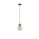 Arte Illumina Φωτιστικό Κρεμαστό Μονόφωτο Γυαλί 1XE27 Max 15W150Χ1240mm Μαύρο AURELIA (144-28503)