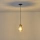 Arte Illumina Φωτιστικό Κρεμαστό Μονόφωτο Γυαλί 1XE27 Max 15W150Χ1240mm Μαύρο AURELIA (144-28503)