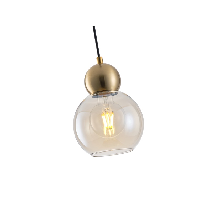 Arte Illumina Φωτιστικό Κρεμαστό Μονόφωτο Γυαλί 1XE27 Max 15W150Χ1240mm Μαύρο AURELIA (144-28503)