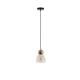 Arte Illumina Φωτιστικό Κρεμαστό Μονόφωτο Γυαλί1XE27 Max 15W135X1220mm Μαύρο AURELIA (144-28504)