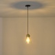 Arte Illumina Φωτιστικό Κρεμαστό Μονόφωτο Γυαλί1XE27 Max 15W135X1220mm Μαύρο AURELIA (144-28504)