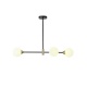Arte Illumina Φωτιστικό Κρεμαστό Γυαλί Τρίφωτο 3XG9 Max 10W 850x570m Μαύρο ORBA (144-28509)