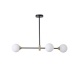 Arte Illumina Φωτιστικό Κρεμαστό Γυαλί Τρίφωτο 3XG9 Max 10W 850x570m Μαύρο ORBA (144-28509)