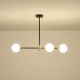 Arte Illumina Φωτιστικό Κρεμαστό Γυαλί Τρίφωτο 3XG9 Max 10W 850x570m Μαύρο ORBA (144-28509)