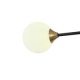 Arte Illumina Φωτιστικό Κρεμαστό Γυαλί Τρίφωτο 3XG9 Max 10W 850x570m Μαύρο ORBA (144-28509)