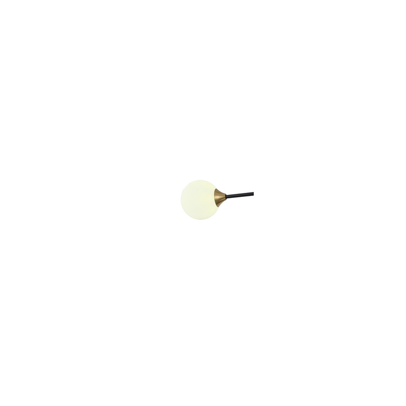 Arte Illumina Φωτιστικό Κρεμαστό Γυαλί Τρίφωτο 3XG9 Max 10W 850x570m Μαύρο ORBA (144-28509)