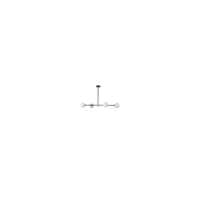 Arte Illumina Φωτιστικό Κρεμαστό ΓυαλίΤετράφωτο 4XG9 Max 10W 1000X570mm Μαύρο ORBA (144-28510)