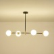 Arte Illumina Φωτιστικό Κρεμαστό ΓυαλίΤετράφωτο 4XG9 Max 10W 1000X570mm Μαύρο ORBA (144-28510)