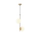 Arte Illumina Φωτιστικό Κρεμαστό Γυαλί Δίφωτο 2XΕ27 Max 15W 320X150X1550mm Άσπρο ORBA (144-28514)