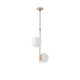 Arte Illumina Φωτιστικό Κρεμαστό Γυαλί Δίφωτο 2XΕ27 Max 15W 320X150X1550mm Άσπρο ORBA (144-28514)