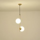 Arte Illumina Φωτιστικό Κρεμαστό Γυαλί Δίφωτο 2XΕ27 Max 15W 320X150X1550mm Άσπρο ORBA (144-28514)