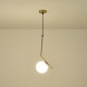 Arte Illumina Φωτιστικό Κρεμαστό Γυαλί 1XE27 Max 15W 220X150X1460mm Άσπρο ORBA (144-28515)