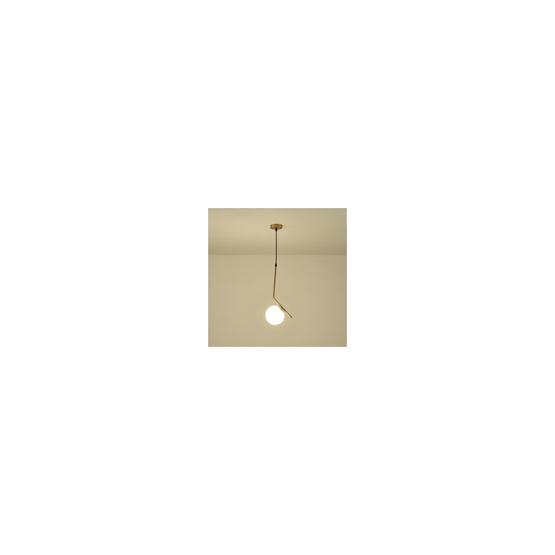 Arte Illumina Φωτιστικό Κρεμαστό Γυαλί 1XE27 Max 15W 220X150X1460mm Άσπρο ORBA (144-28515)